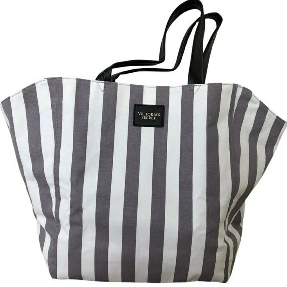 Victoria's Secret Grey Striped Totebag